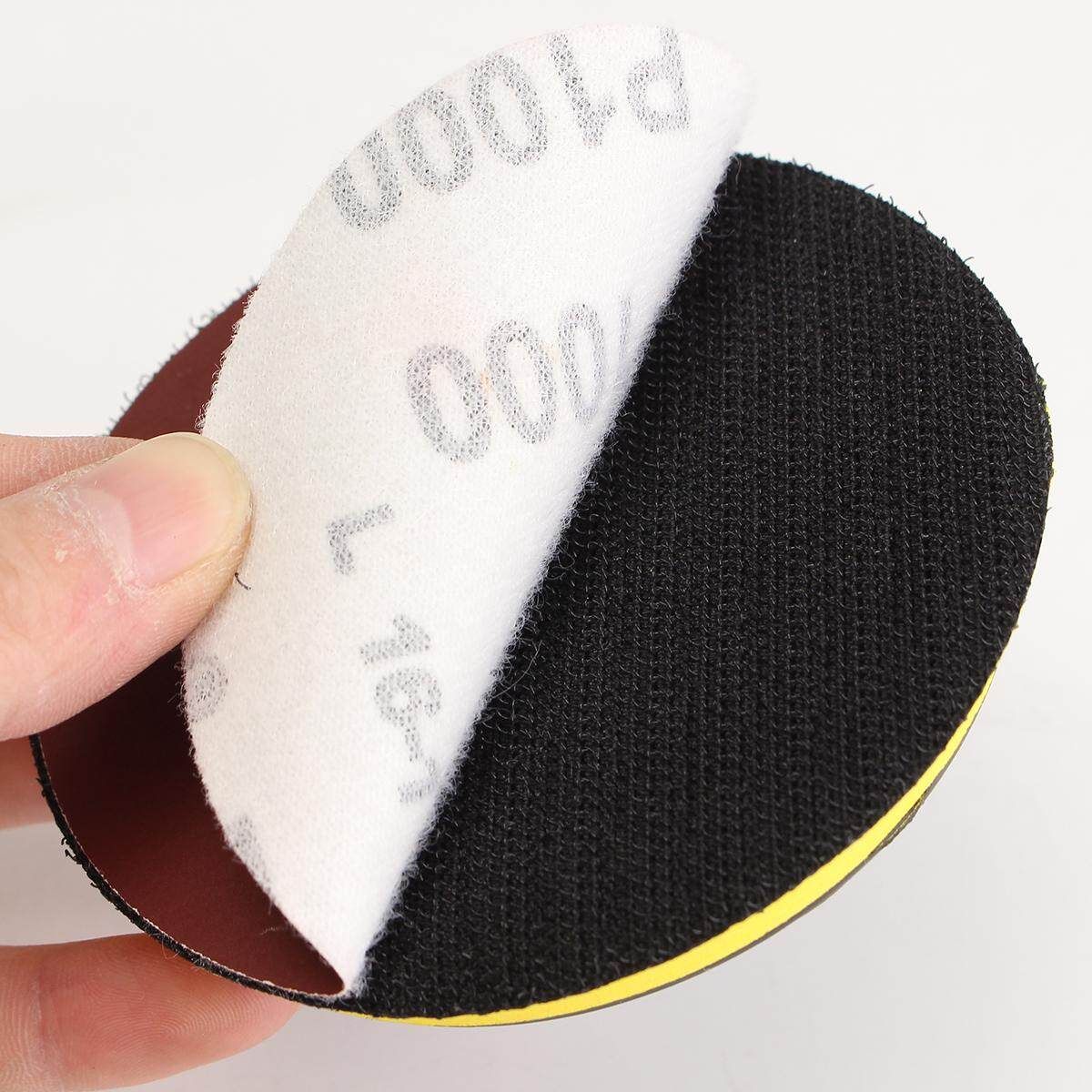 10Pcs 4'' Sanding Disc Sandpaper Hook Loop 1000 + Backer Pad With Drill Adapter