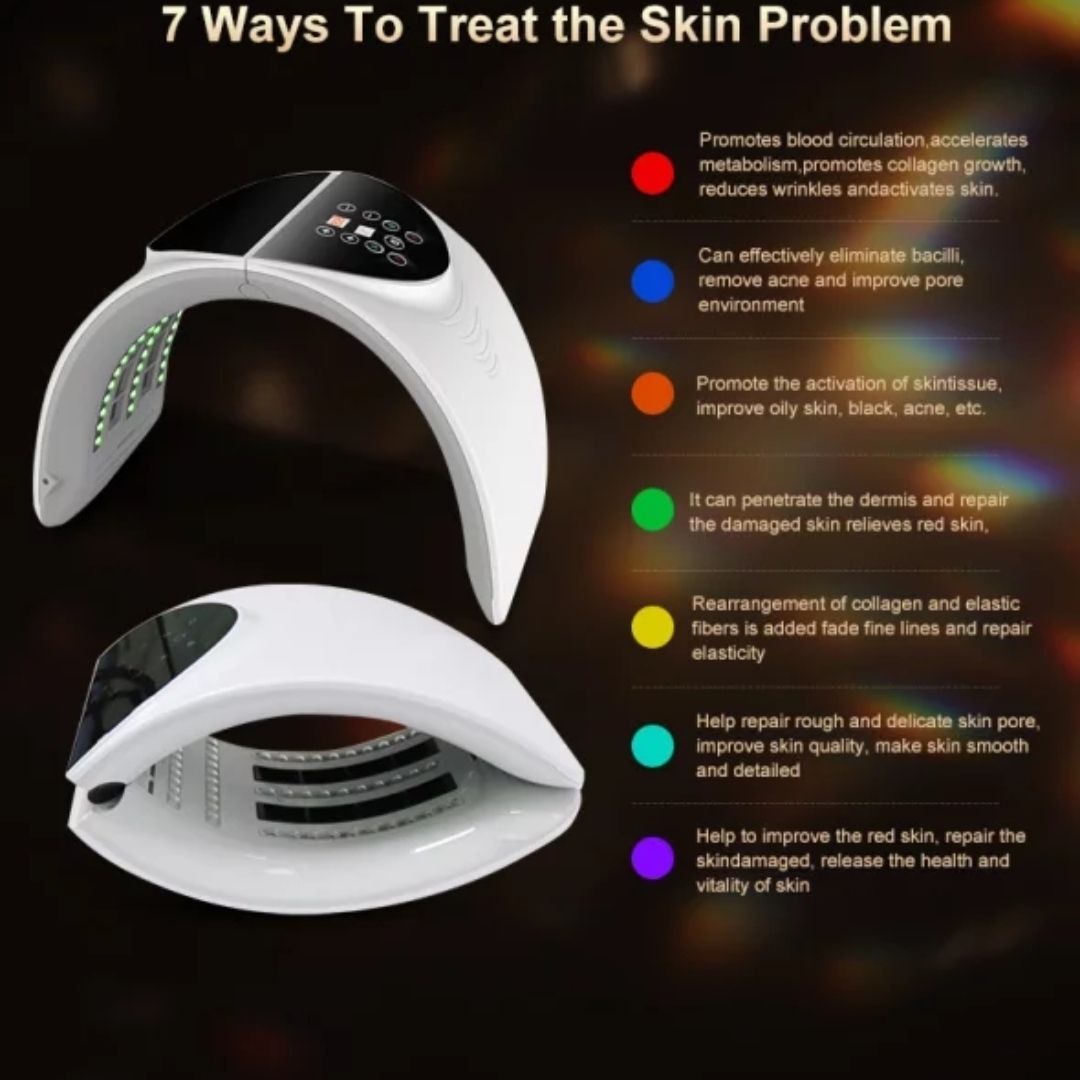 PDT Machine 7 Colour Face Led Light Therapy Skin Beauty Equipment