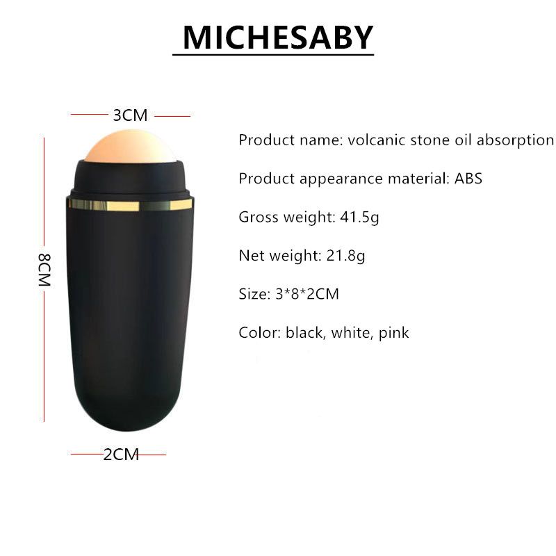 Face Oil Absorbing Roller Natural Volcanic Stone Massage Body Stick Makeup Face Skin Care Tool