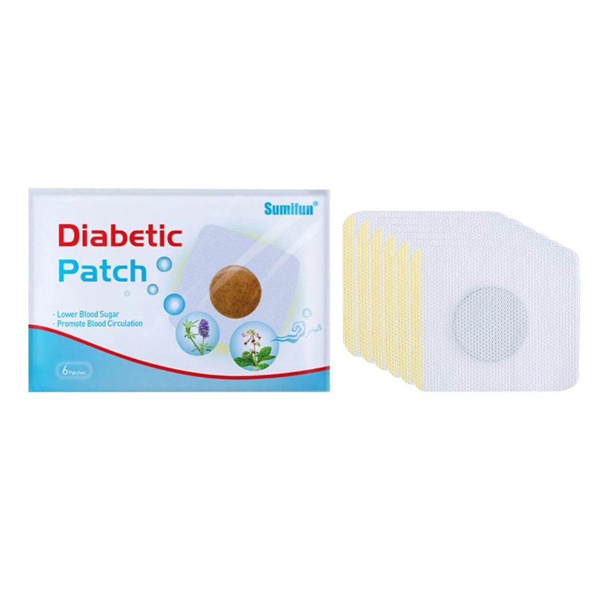 6 Pcs /Bag Diabetes Patch Stabilizes  Sugar Level Balance