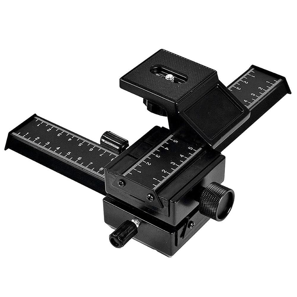 Pro 4-Way Macro Focusing Focus Tripod Rail Slider Head