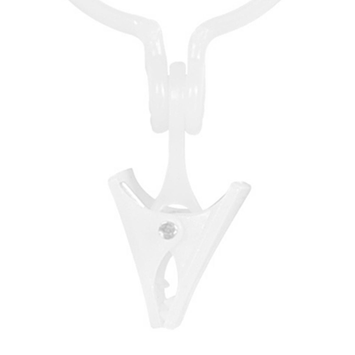 10Pcs Curtain Holder Shower Curtain Rod Hook White