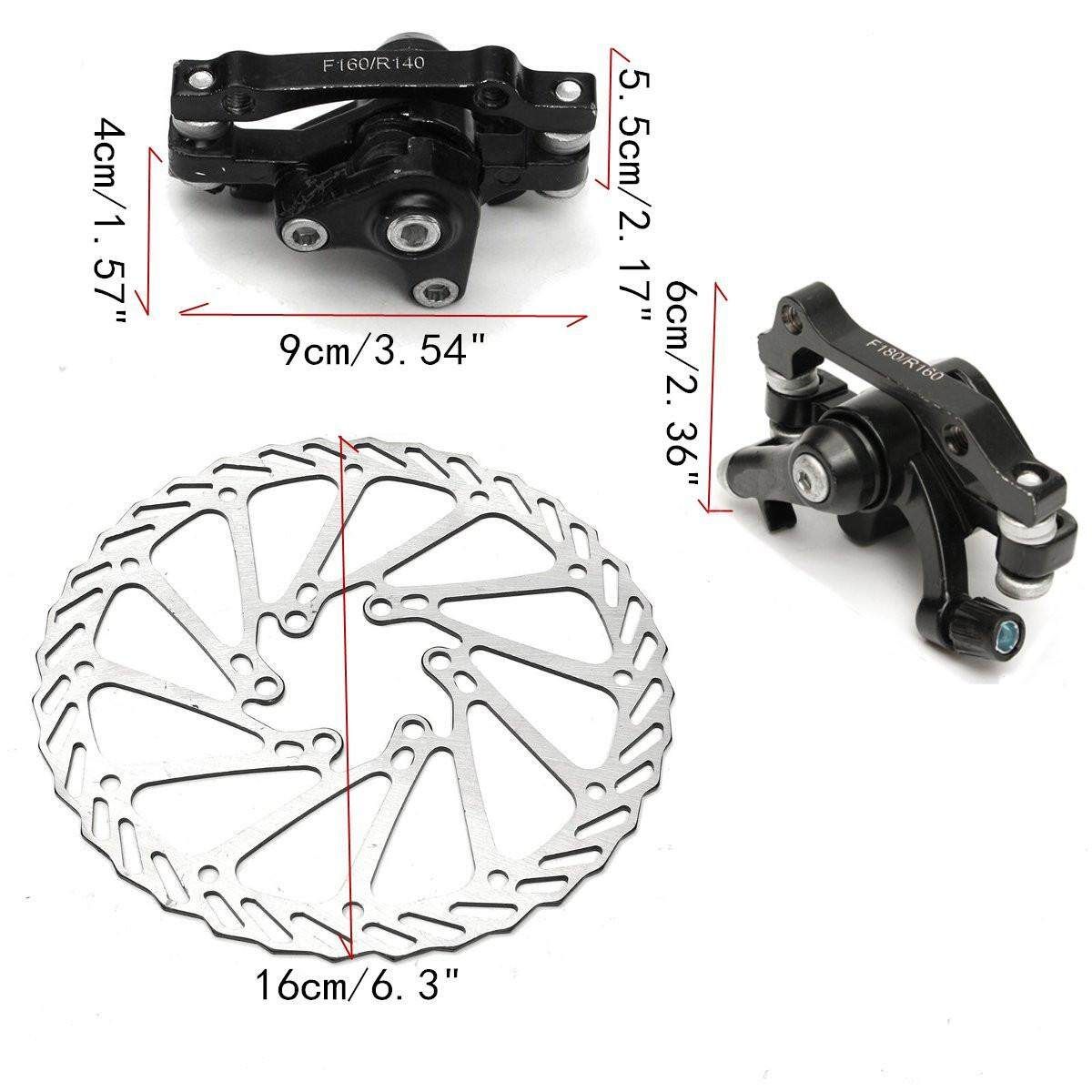 2PCS 160MM MTB Bike Mechanical Disc Brake Front And Rear Brake WIth G2 Rotors Set