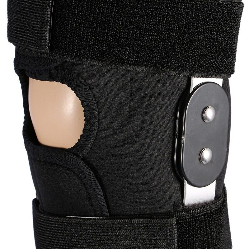Adjustable Knee Brace Leg Compression Sleeve Hole Hinge