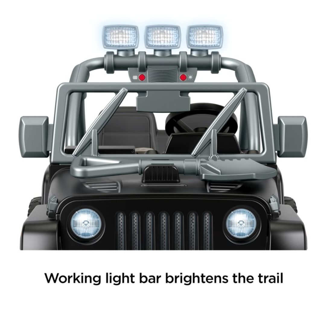 Power Wheels Jeep Wrangler Willys Black Ride On 12V Vehicle