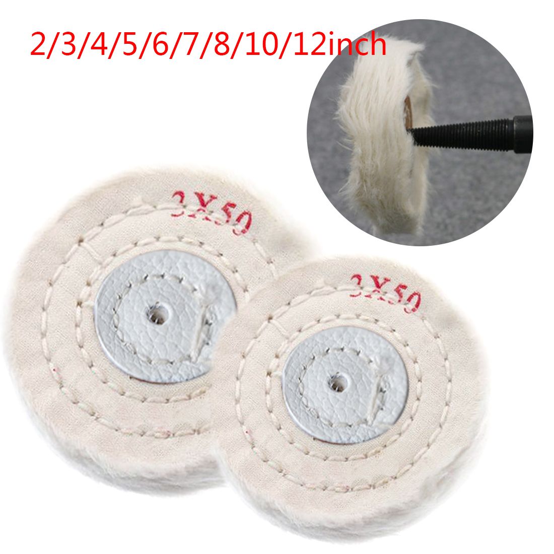 50mm-300mm Cotton Lint Cloth Buffing Wheel Gold Si