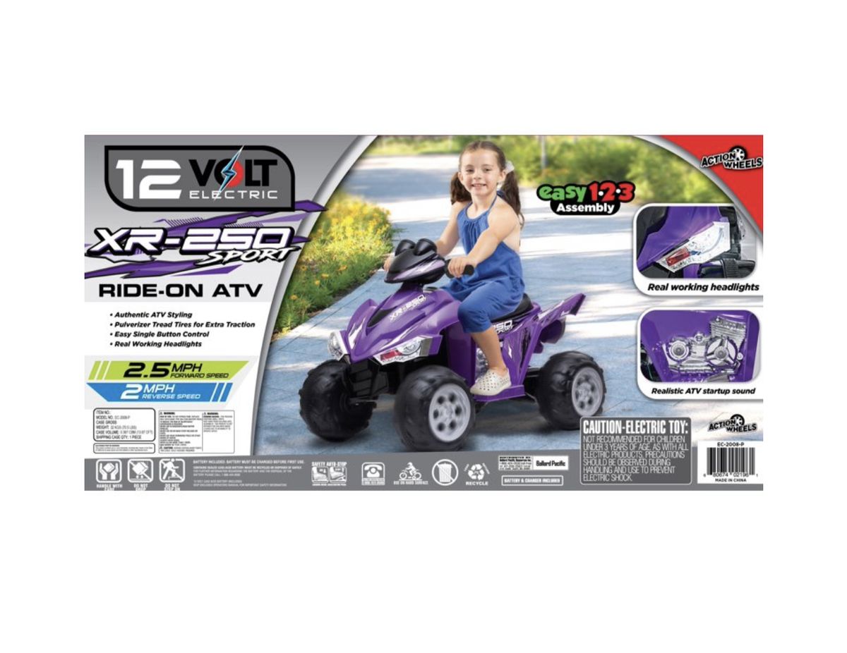 12V Xr 250 Atv Purple