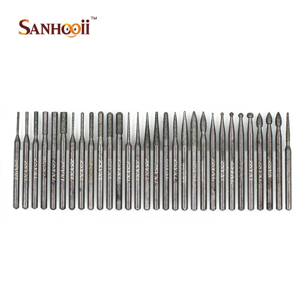 Sanhooii 30pcs/set Emery Coat Engraving Drill Bit