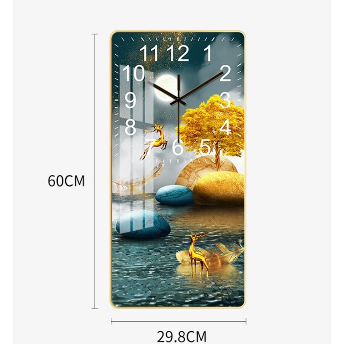 60CM X 29.8CM Luxury Portrait Wall Clock/Silent Movement