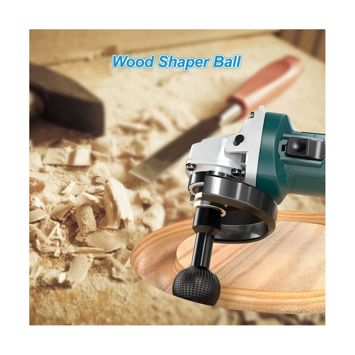 2 Ball Cutter Wood Carving, 14MM Wood Shaper Ball, Ball Chisel File Grinding Heads Suitable for 115/125MM Angle Grinder
