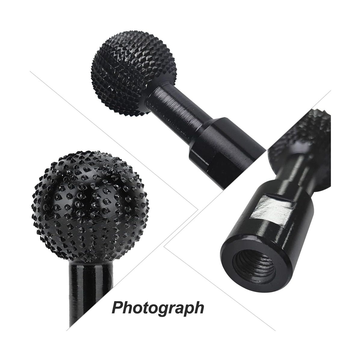 2 Ball Cutter Wood Carving, 14MM Wood Shaper Ball, Ball Chisel File Grinding Heads Suitable for 115/125MM Angle Grinder