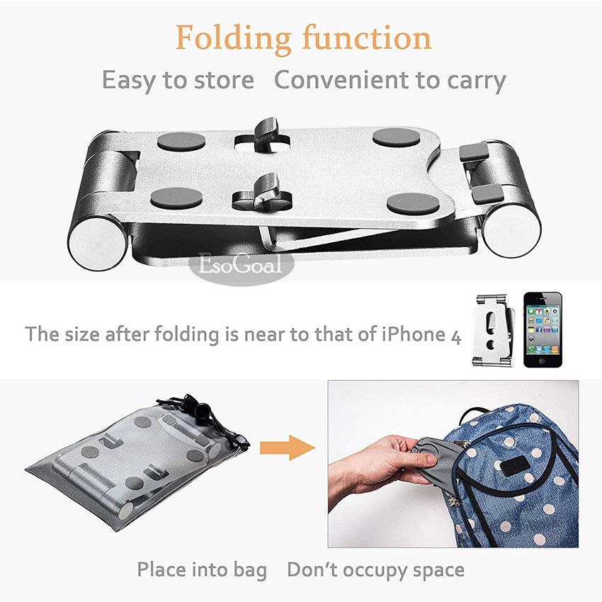 EsoGoal Adjustable Foldable Phone Holder Aluminum Stands