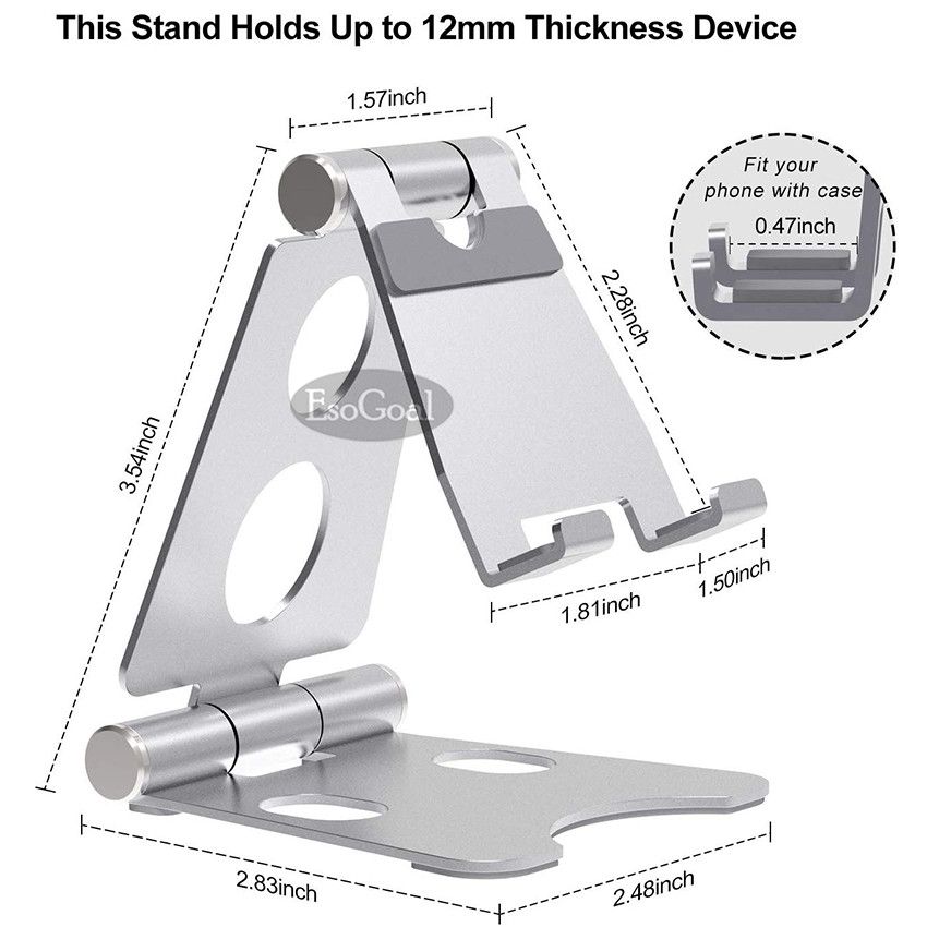 EsoGoal Adjustable Foldable Phone Holder Aluminum Stands