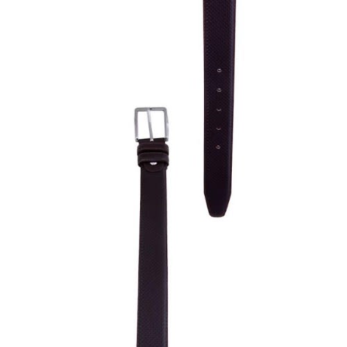 Crinkled Leather Belt MB-4173 - Coffee Brown