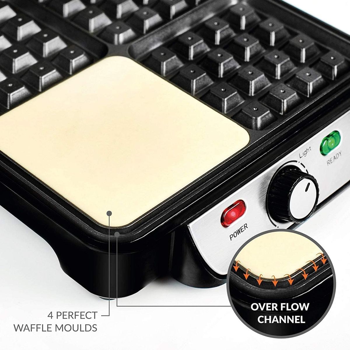 4-Slice Non-Stick Waffle Maker