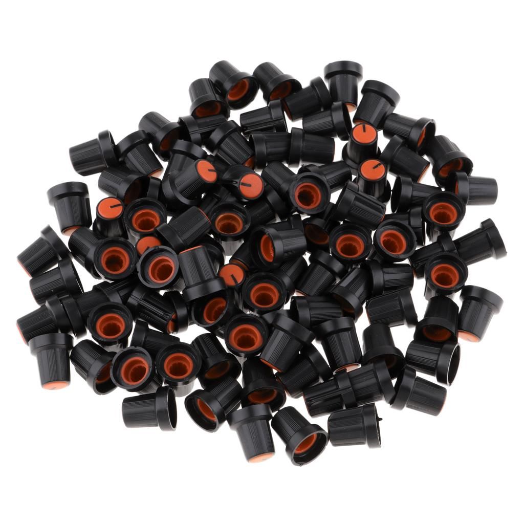 100 Pieces Potentiometer Knobs / Volume Amplifier Knob Cap For Orange