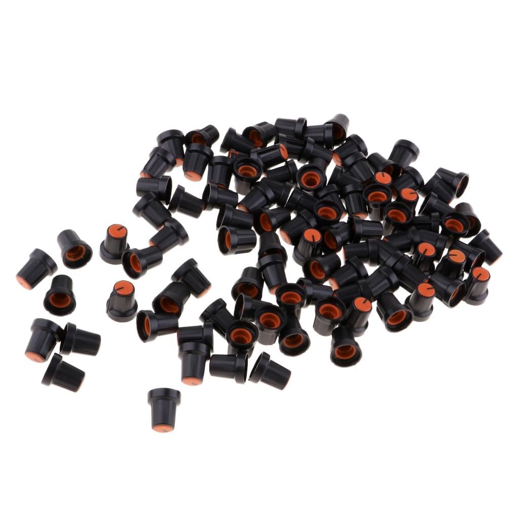 100 Pieces Potentiometer Knobs / Volume Amplifier Knob Cap For Orange