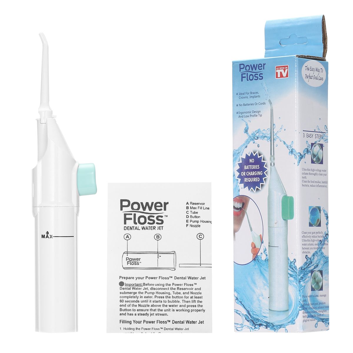 Oral Irrigator Water Flosser Portable Dental 40ml Water