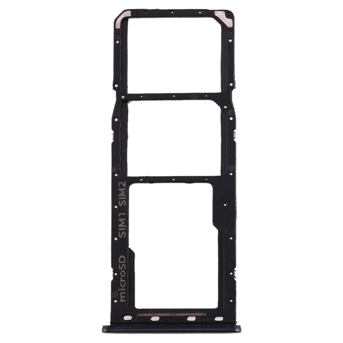 SIM Card Tray + SIM Card Tray + Micro SD Card Tray For Galaxy A20 A30 A50 (Black)