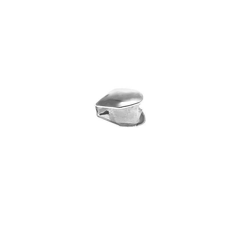 Custom Fit Hip Hop Diamond Gold Plated Teeth Caps Lower Bottom Grillz # Sliver Single Tooth Smooth Single Tooth Cover (silver)