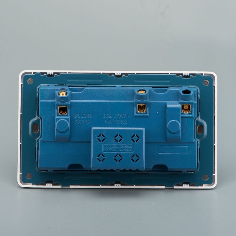 Double 13am Wall Socket With 2 USB Port Original