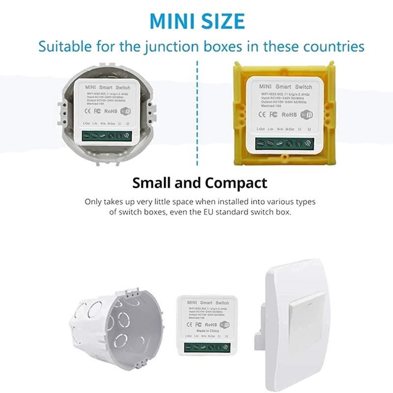 Mini Smart WiFi Relay Switch, DIY Timer Light Switch Module