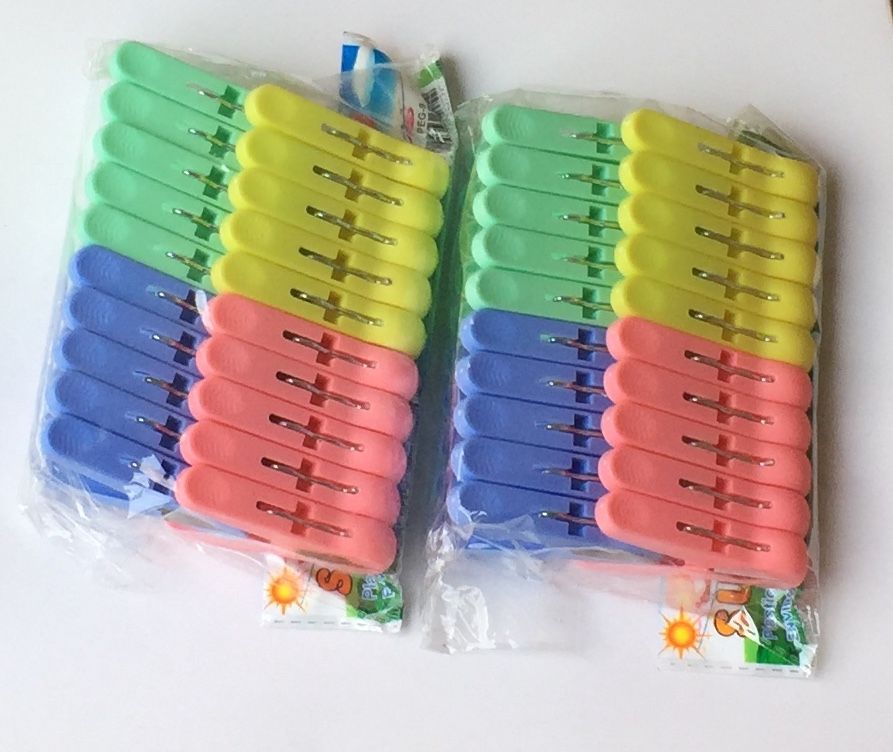 2 SETS OF PEGS-  40 Pieces Multicolored