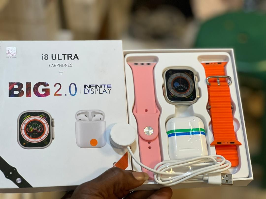 I8 Ultra Combo Smart Watch BIGGER SCREEN 2.0