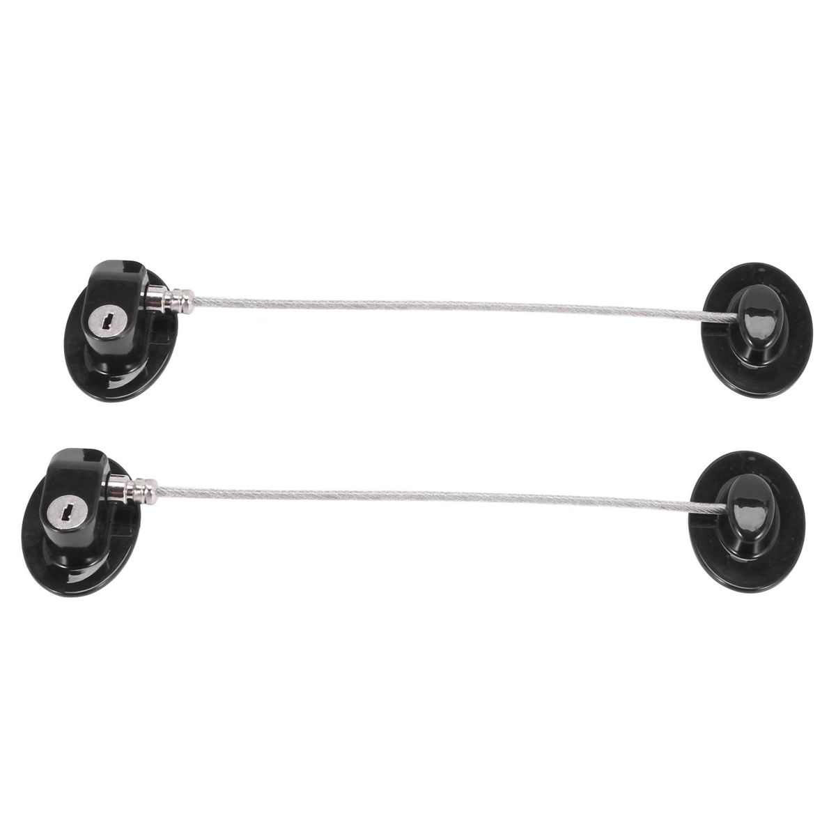 2 Pieces Refrigerator Door Lock Strong Adhesive Freezer Door Lock File Drawer Lock Child Safety Cupboard Lock with Key