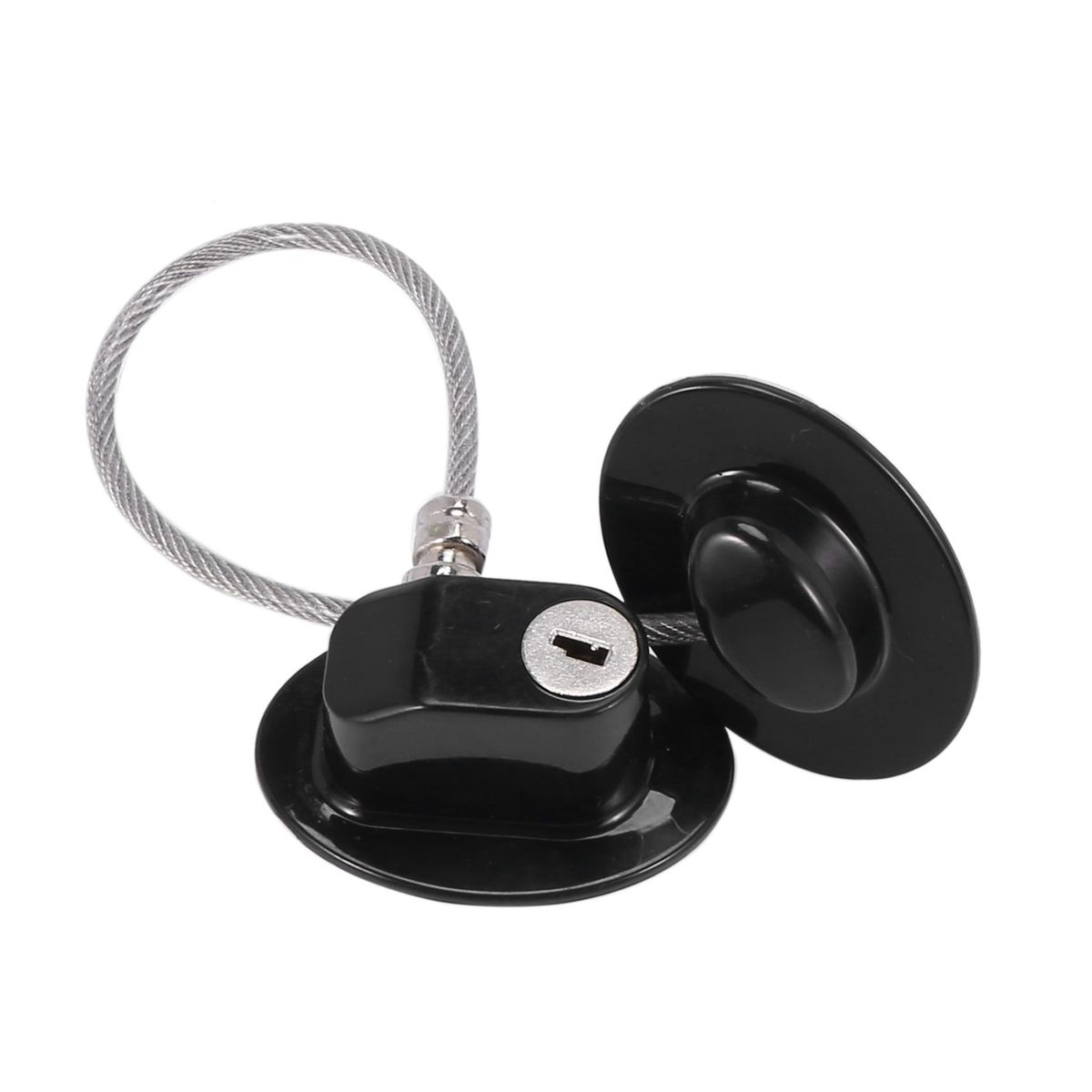 2 Pieces Refrigerator Door Lock Strong Adhesive Freezer Door Lock File Drawer Lock Child Safety Cupboard Lock with Key