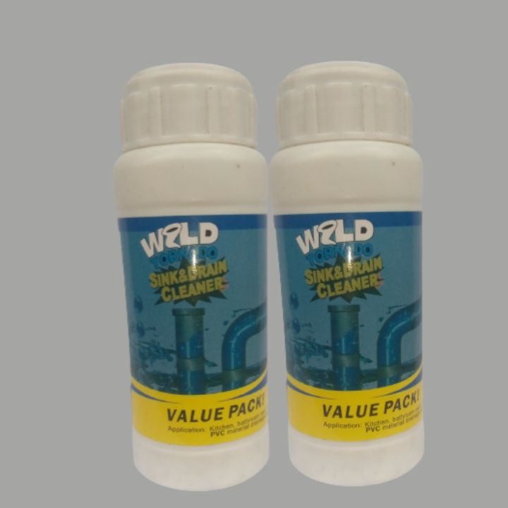 2 Powdered Chemical Sink And Drain Opener And Cleaner