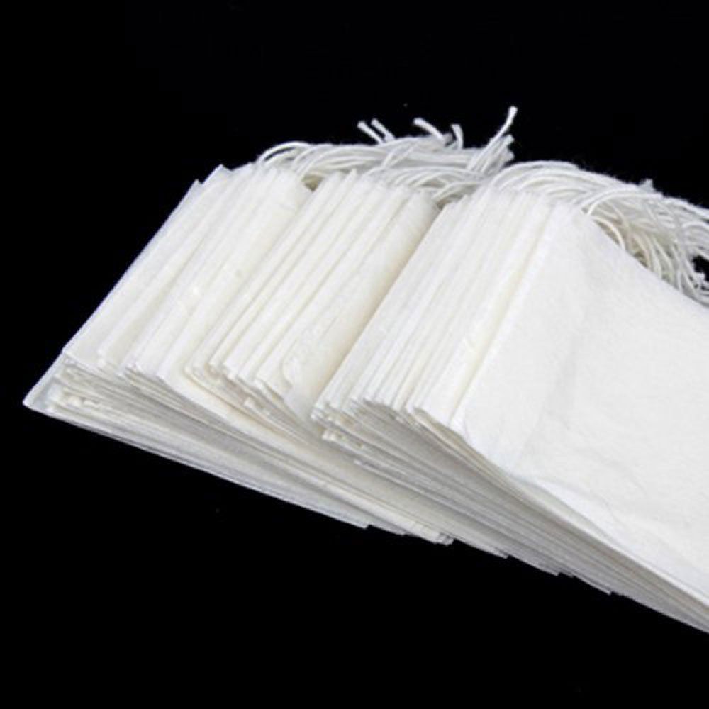 White Disposable Line Pumping Tea Filter Paper Bags,
