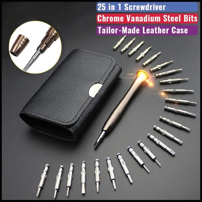 Mini Precision Screwdriver Set 25 In 1 Repair Tools Kit For IPhone Camera Watch Tablet PC