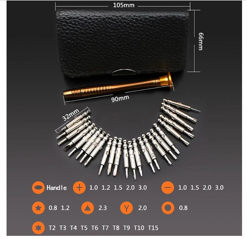 Mini Precision Screwdriver Set 25 In 1 Repair Tools Kit For IPhone Camera Watch Tablet PC