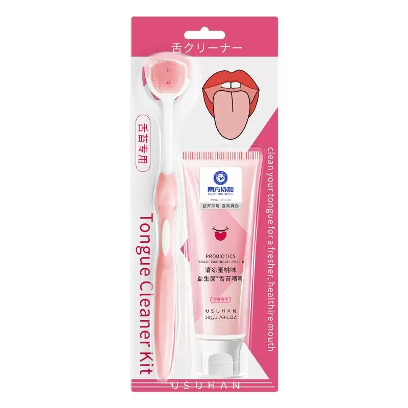 Tongue Scraper Cleaner With Bad Breath Gel