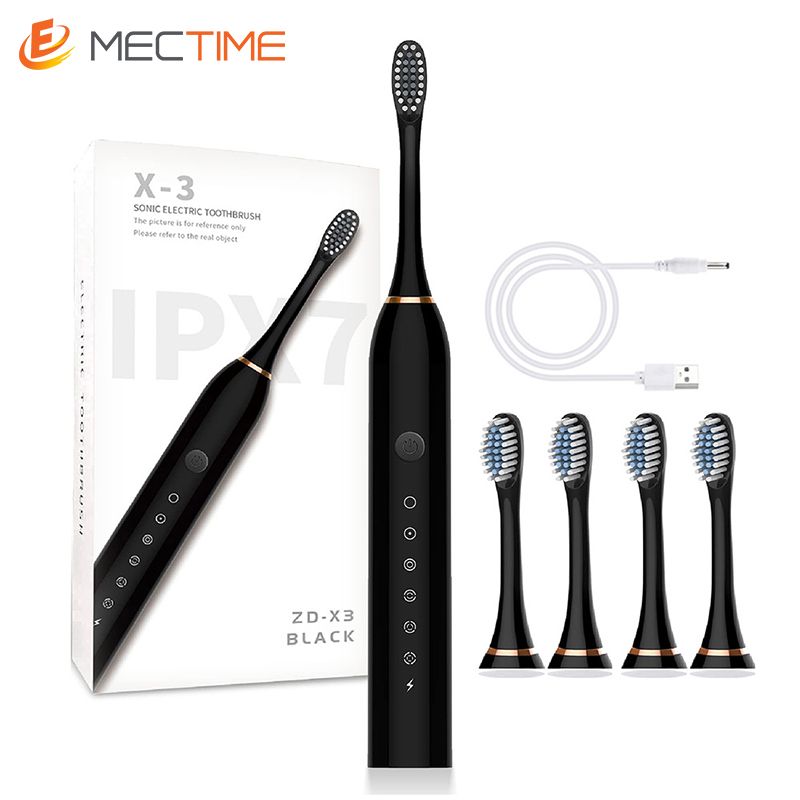 Six-speed Electric Toothbrush USB Charging-Black