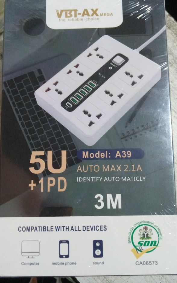 5-Port USB 6-port  AC Intelligent Surge Protect Power Socket