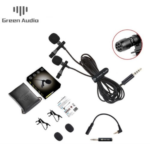 Double Headed  Lapel - Lavalier  Condenser Microphone
