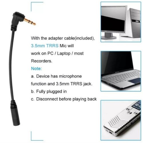 Double Headed  Lapel - Lavalier  Condenser Microphone