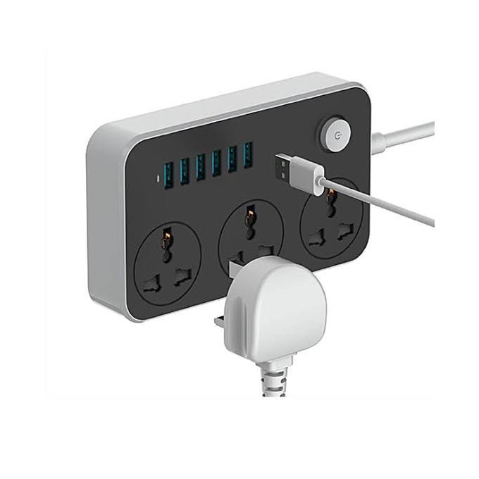 6-Port USB 3-port AC Intelligent Surge Protect Power Socket