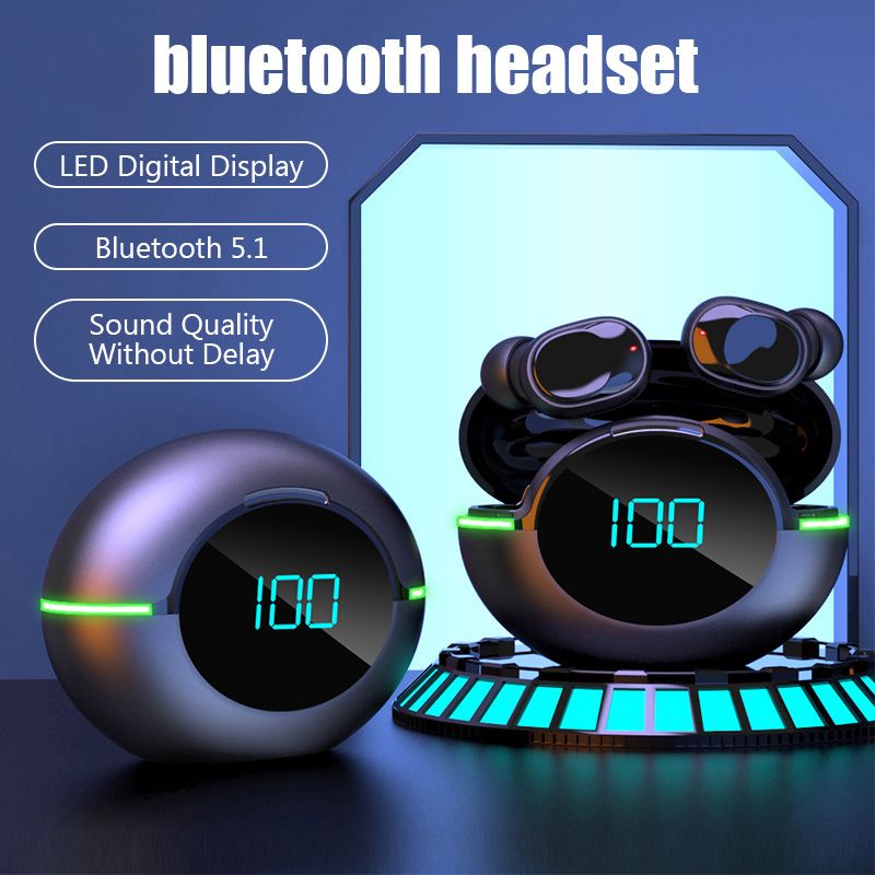 Wireless Bluetooth Headphones With Display For HiFi Stereo