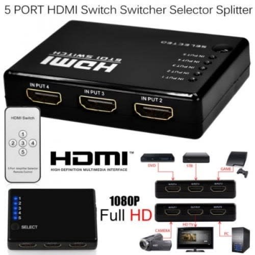 Automatic Hdmi Selector 5 Ports With Remote
