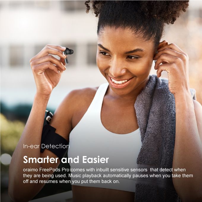 FreePods Pro ANC Active Noise Cancellation Wireless Earbuds