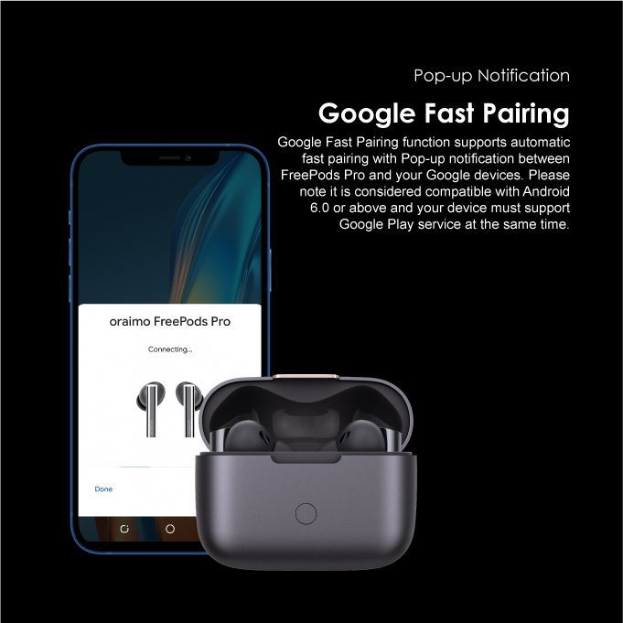 FreePods Pro ANC Active Noise Cancellation Wireless Earbuds