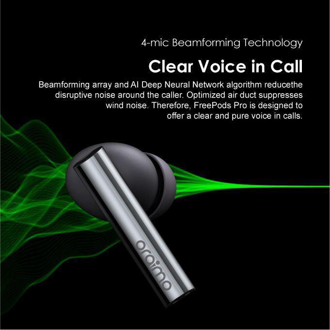 FreePods Pro ANC Active Noise Cancellation Wireless Earbuds