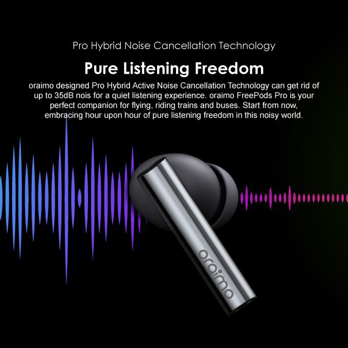FreePods Pro ANC Active Noise Cancellation Wireless Earbuds