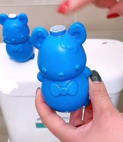 Cute Bear Blue Bubble Toilet Cleaner Deodorant X 2Pcs