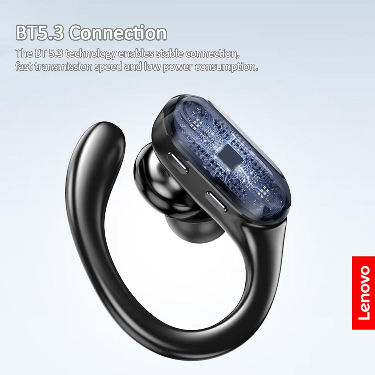 Lenovo XT80 BT5.3 True Wireless Headphones Low Latency Game Earphone Earhook Earbuds Waterproof Sport Headset with Mic 500mAh Charging Case Battery Digital Display