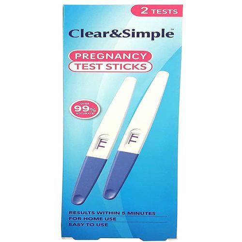 Clear & Simple PREGNANCY TEST STRIPS ( 2 Tests)-EASY TO USE