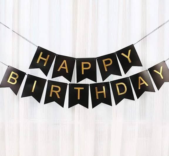 1 Happy Birthday Paper Banner + Twine Rope "Tell Of Your Day
